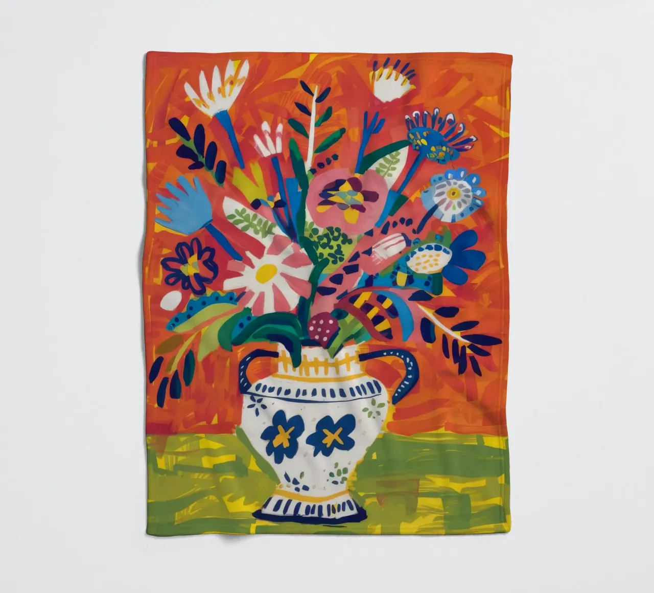 Explosive Blumenfreude Fleecedecke von Haven Mirage