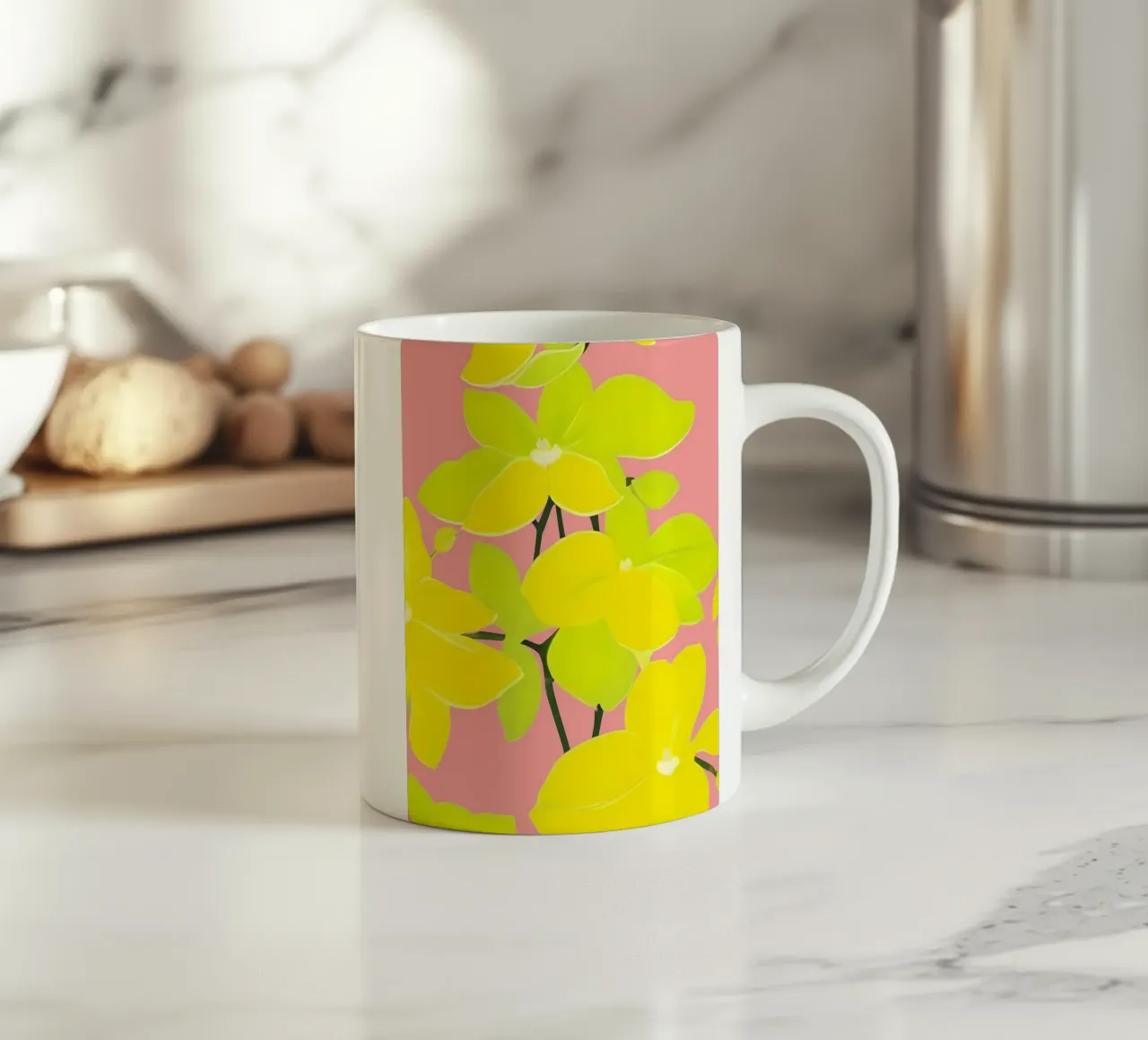 Dove il sole fiorisce più forte delle parole : Orchidea Mokara tazza in ceramica da 83oranges