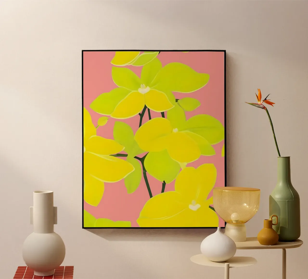 Dove il sole fiorisce più forte delle parole : Orchidea Mokara plexiglass da 83oranges