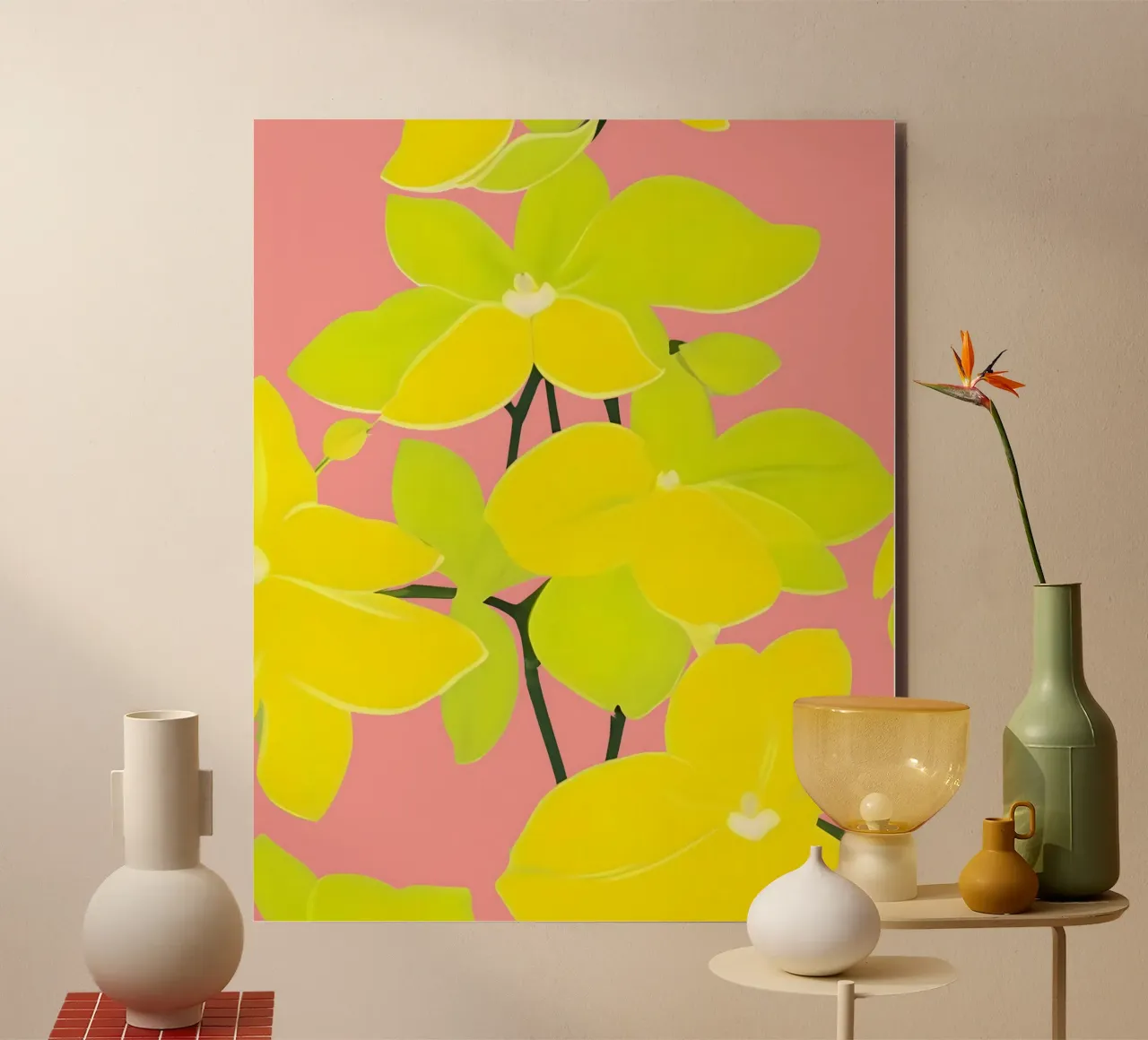 Dove il sole fiorisce più forte delle parole : Orchidea Mokara alluminio dibond da 83oranges