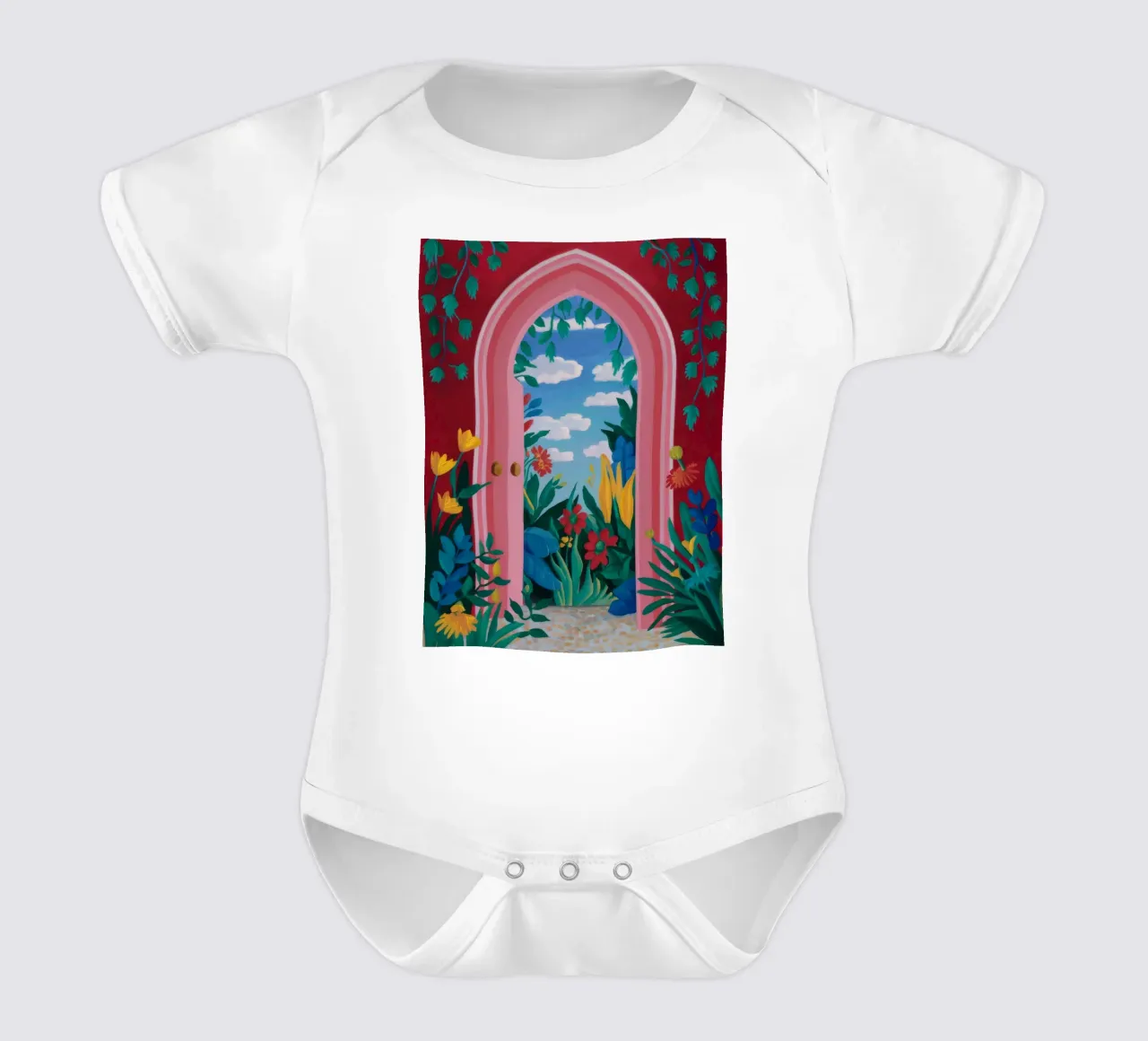 Porta ad arco Paradiso body neonato maniche corte da Paez Harmony