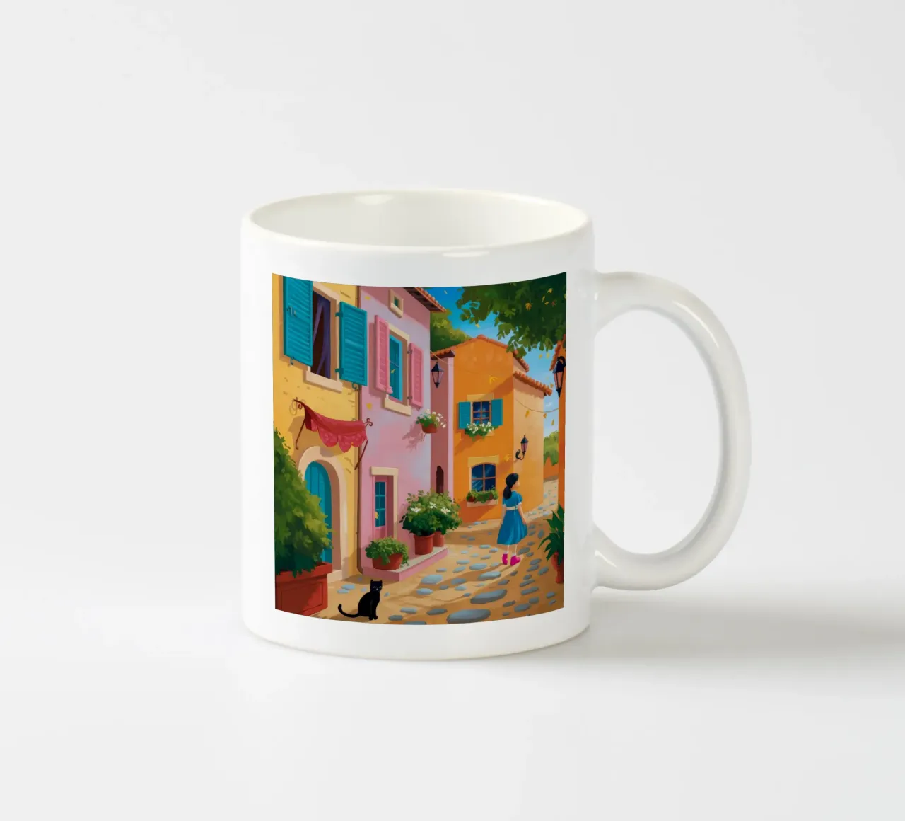 Passeggiata tra i gatti del vicolo tazza in ceramica da Haven Mirage