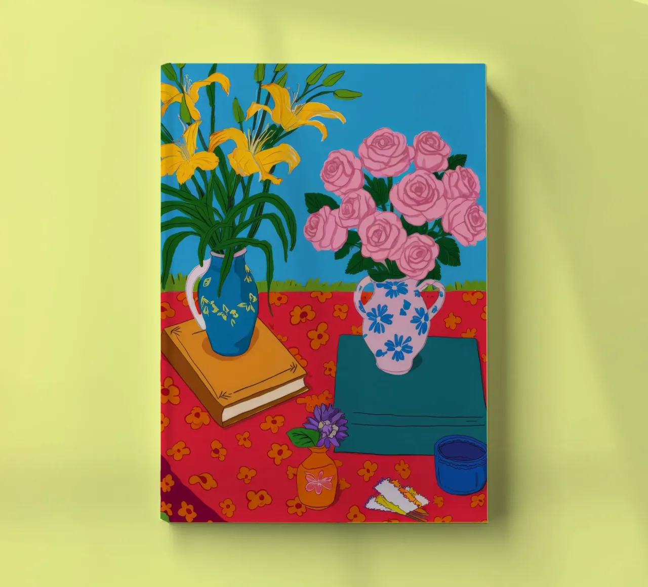 Roses Book Tea notebook by Paez Harmony
