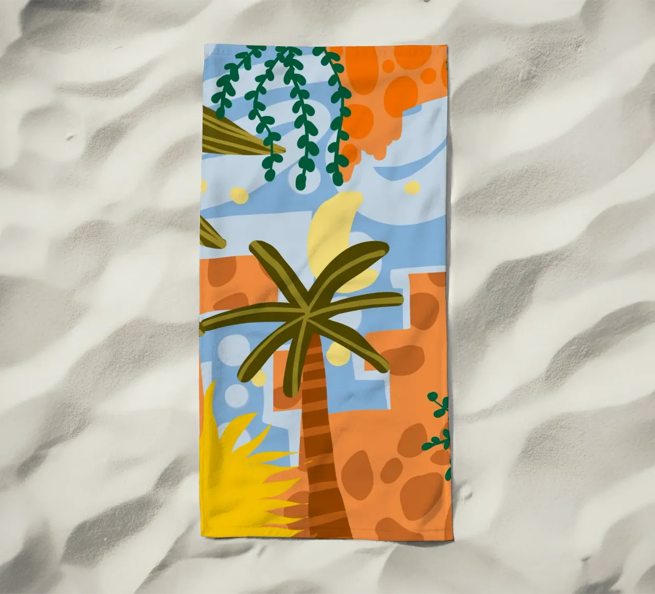 Een mooie dag begint met een mooie instelling strandhanddoek van 83oranges