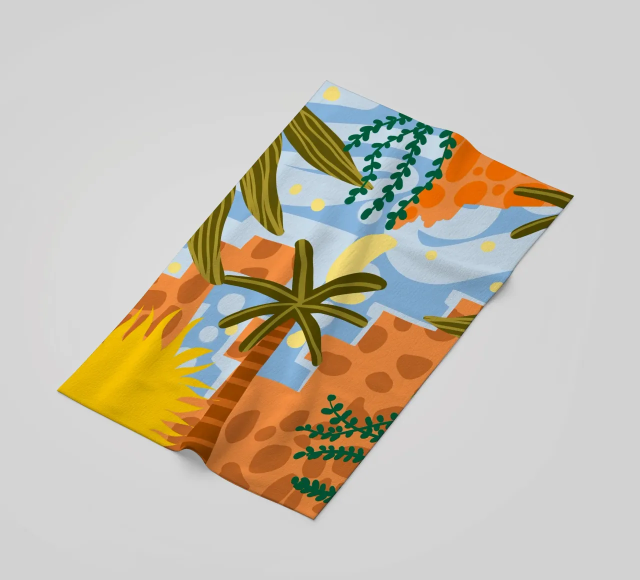 Een mooie dag begint met een mooie instelling strandhanddoek van 83oranges