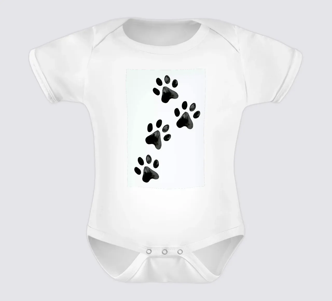 Pawprints body neonato maniche corte da Little Flourishes
