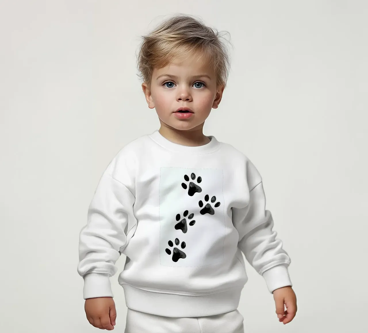 Pawprints felpa neonato da Little Flourishes