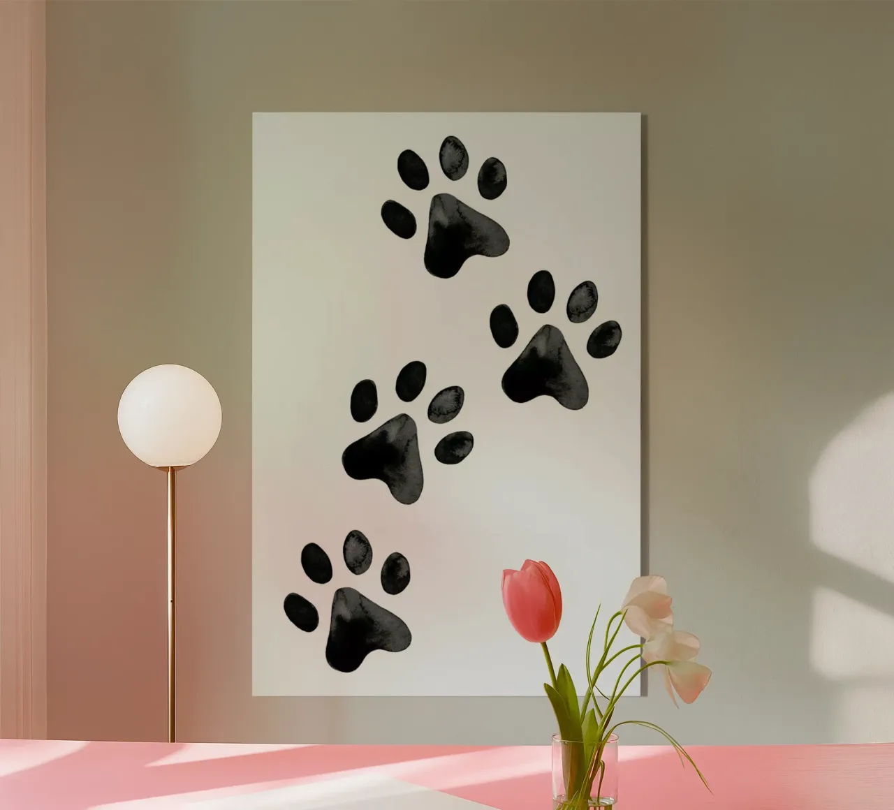 Pawprints plexiglass da Little Flourishes