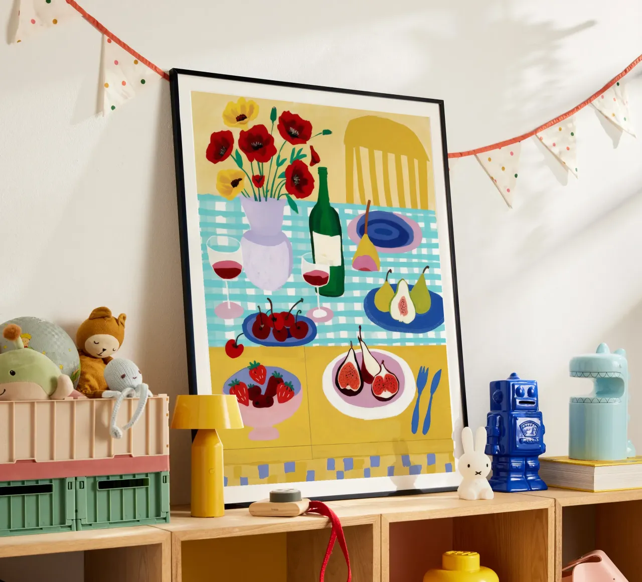 Festa della terrazza estiva poster con telaio in plastica da Paez Harmony