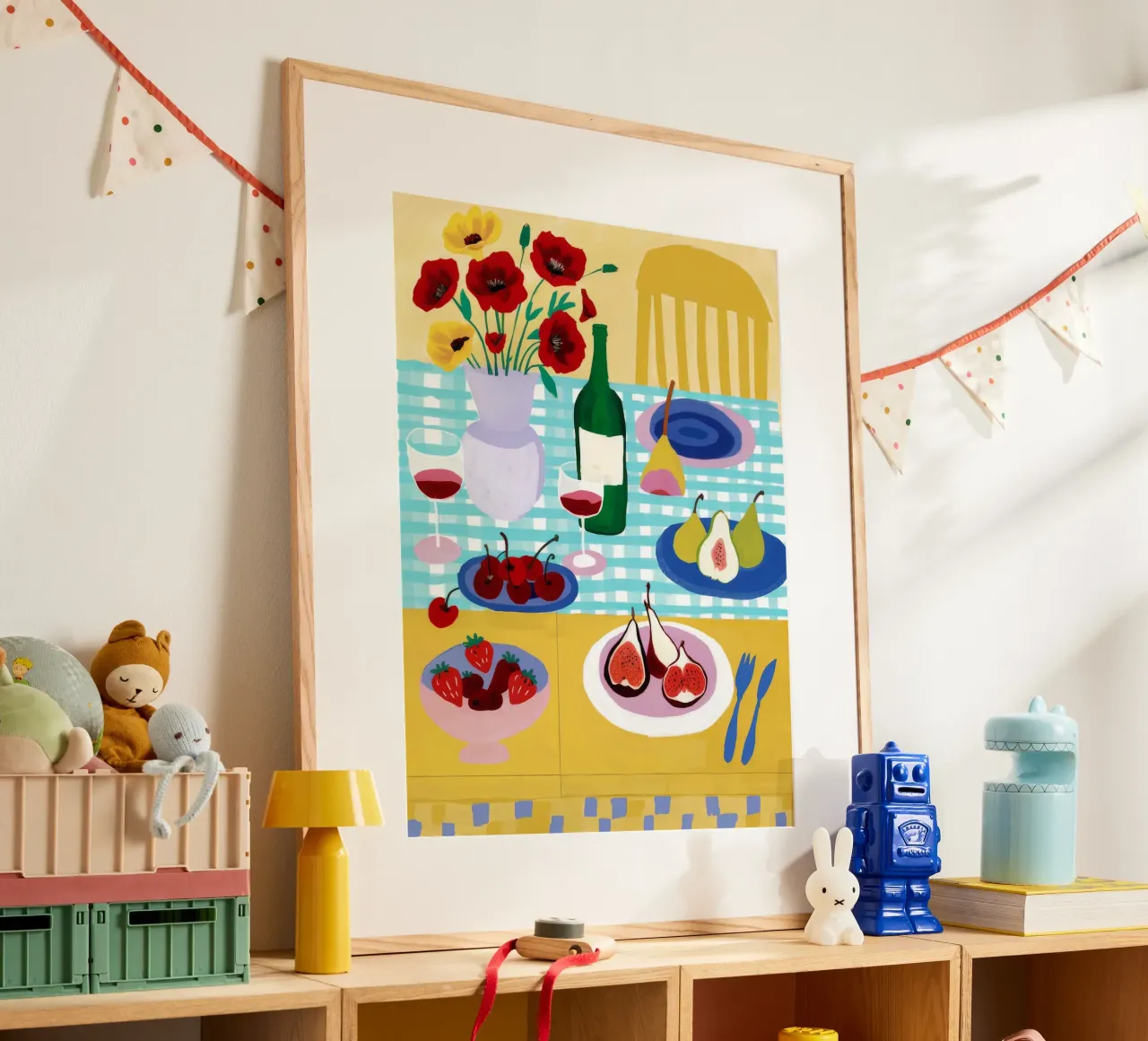 Festa della terrazza estiva poster con telaio in plastica da Paez Harmony