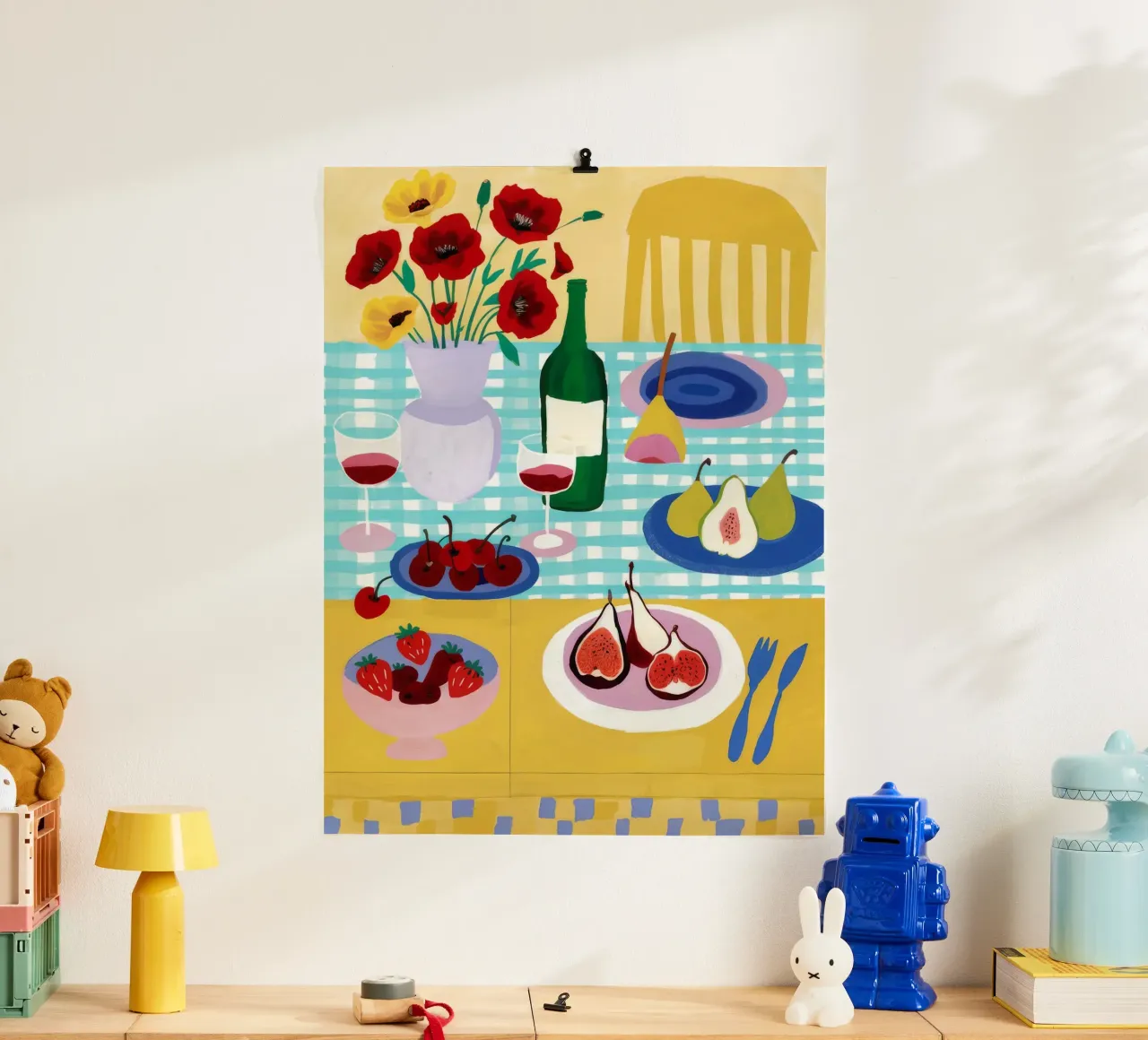 Festa della terrazza estiva poster con telaio in plastica da Paez Harmony