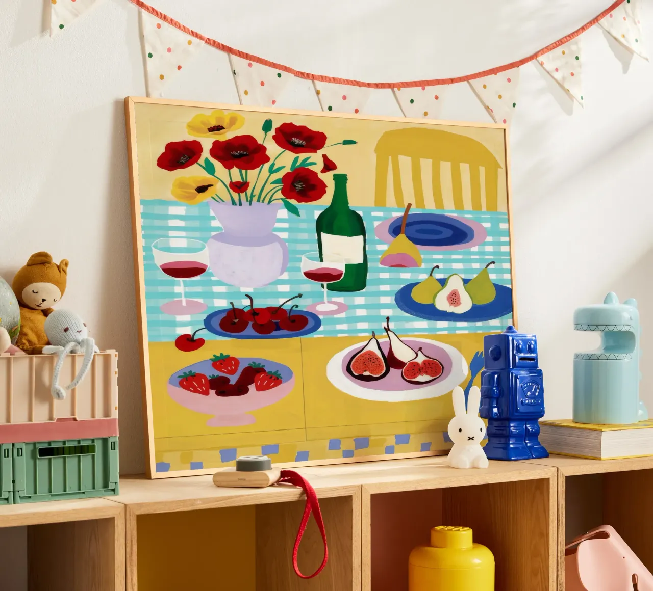 Festa della terrazza estiva poster con telaio in plastica da Paez Harmony