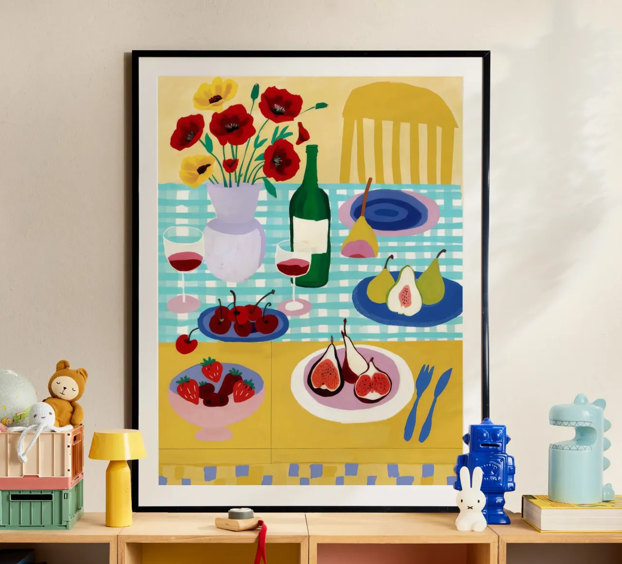 Festa della terrazza estiva poster con telaio in plastica da Paez Harmony