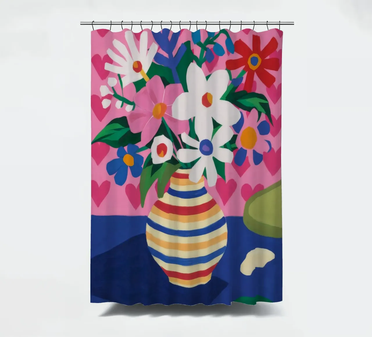 Rainbow Vase Delight shower curtain by Haven Mirage