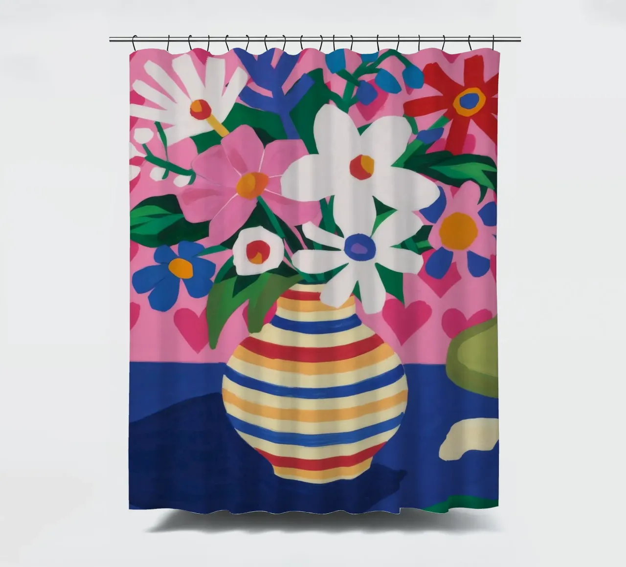 Rainbow Vase Delight shower curtain by Haven Mirage