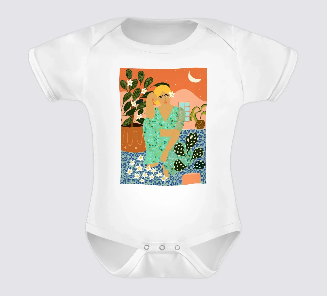 Blumensammler Kurzarm Babybody von 83oranges