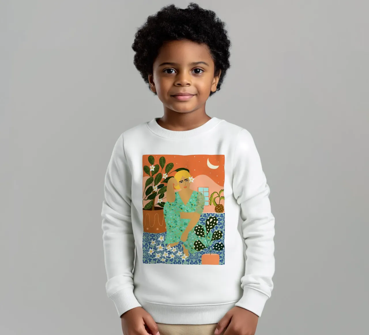 Flower Collector kids sweatshirt by 83oranges