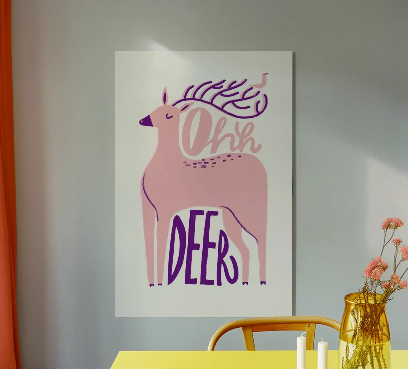 Oh Deer acryl van Pure