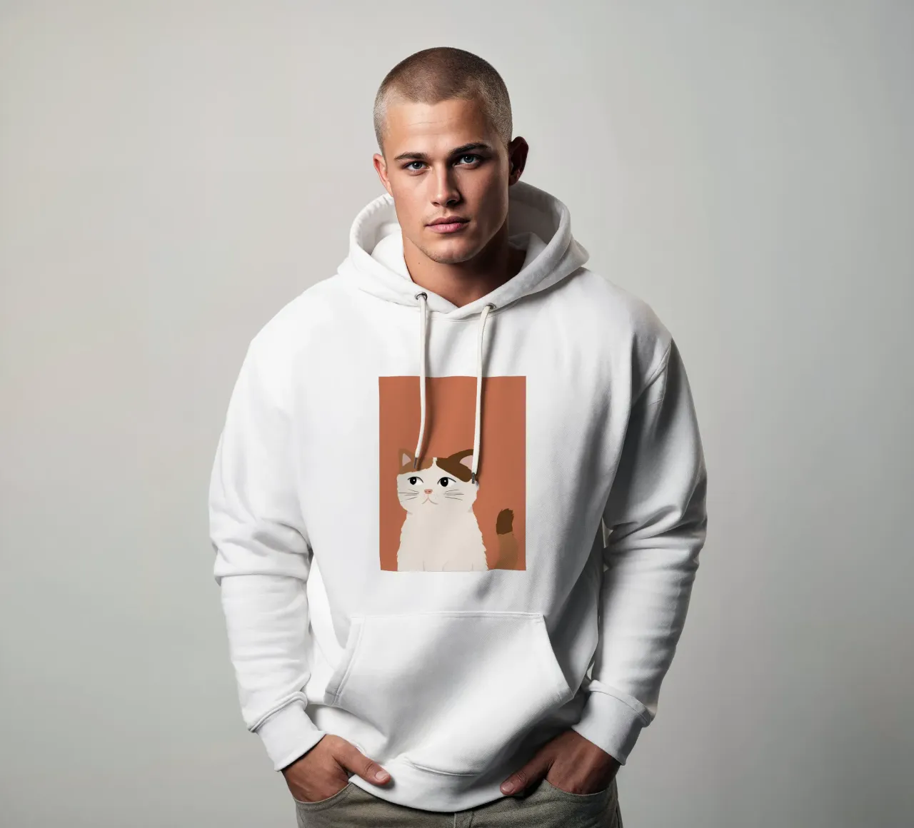 Sguardo scettico di Calico felpa con cappuccio da Stone Patina