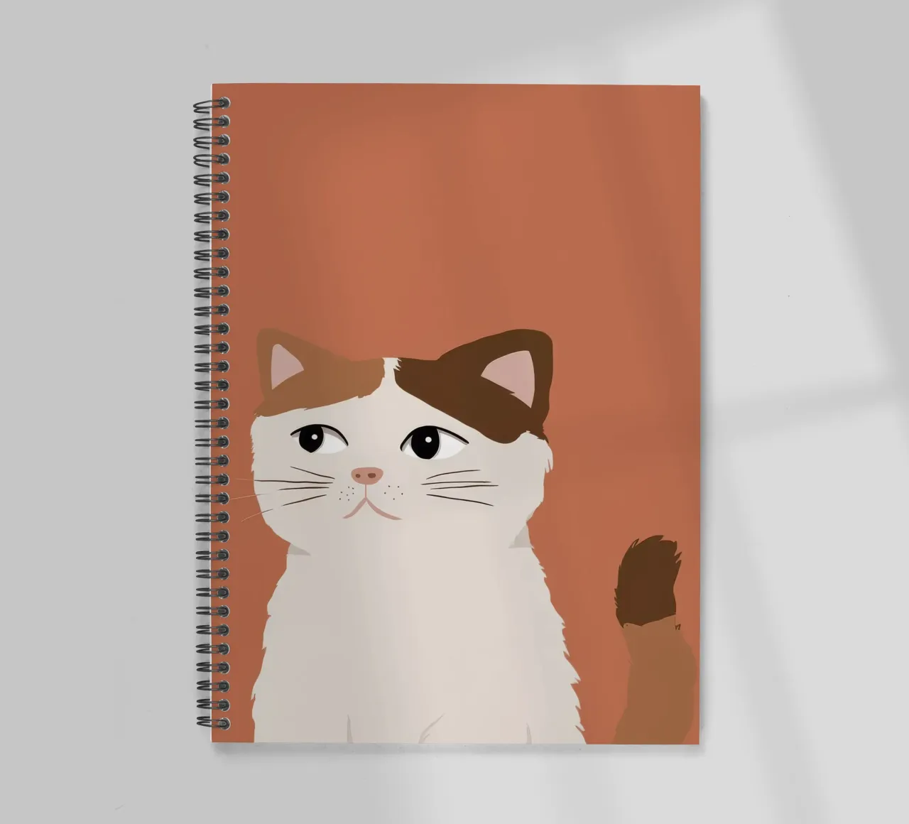Skeptical Calico Gaze spiral notebook by Stone Patina