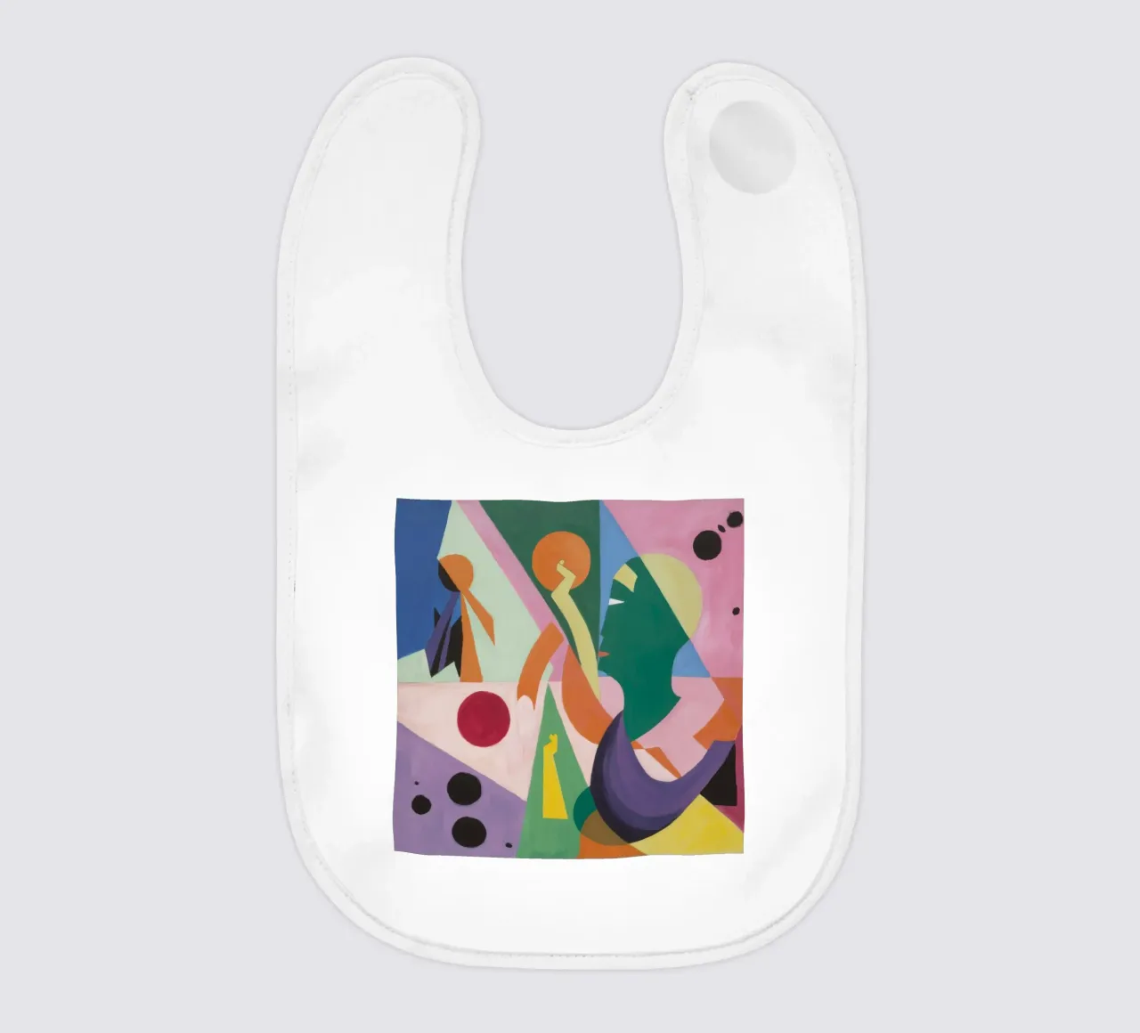 Cubist Motion Play baby bib by Haven Mirage