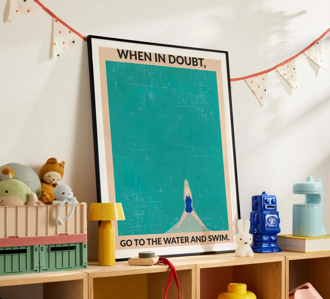 Acque libere (grigio) poster da burnet