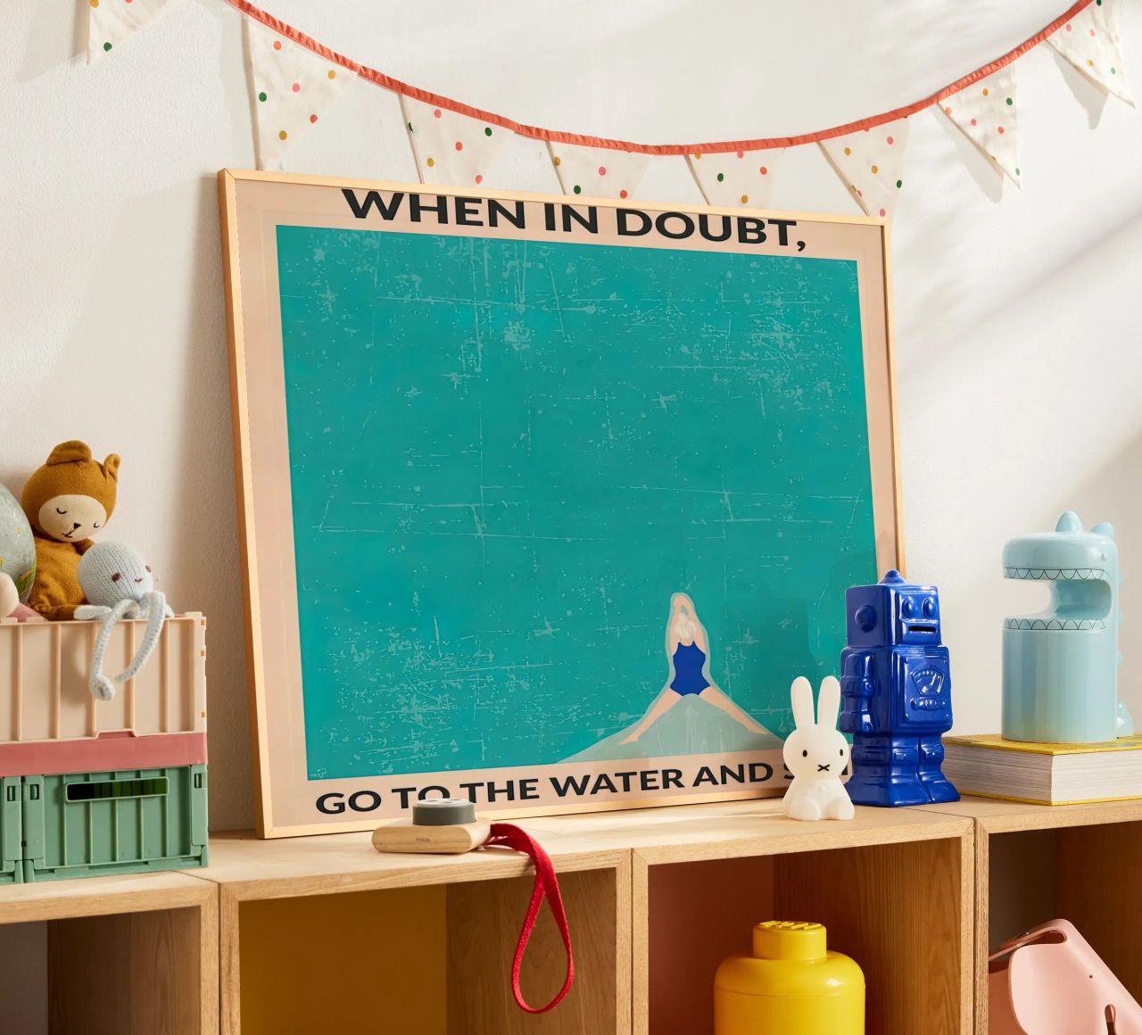 Open Water (Grey) poster by burnet