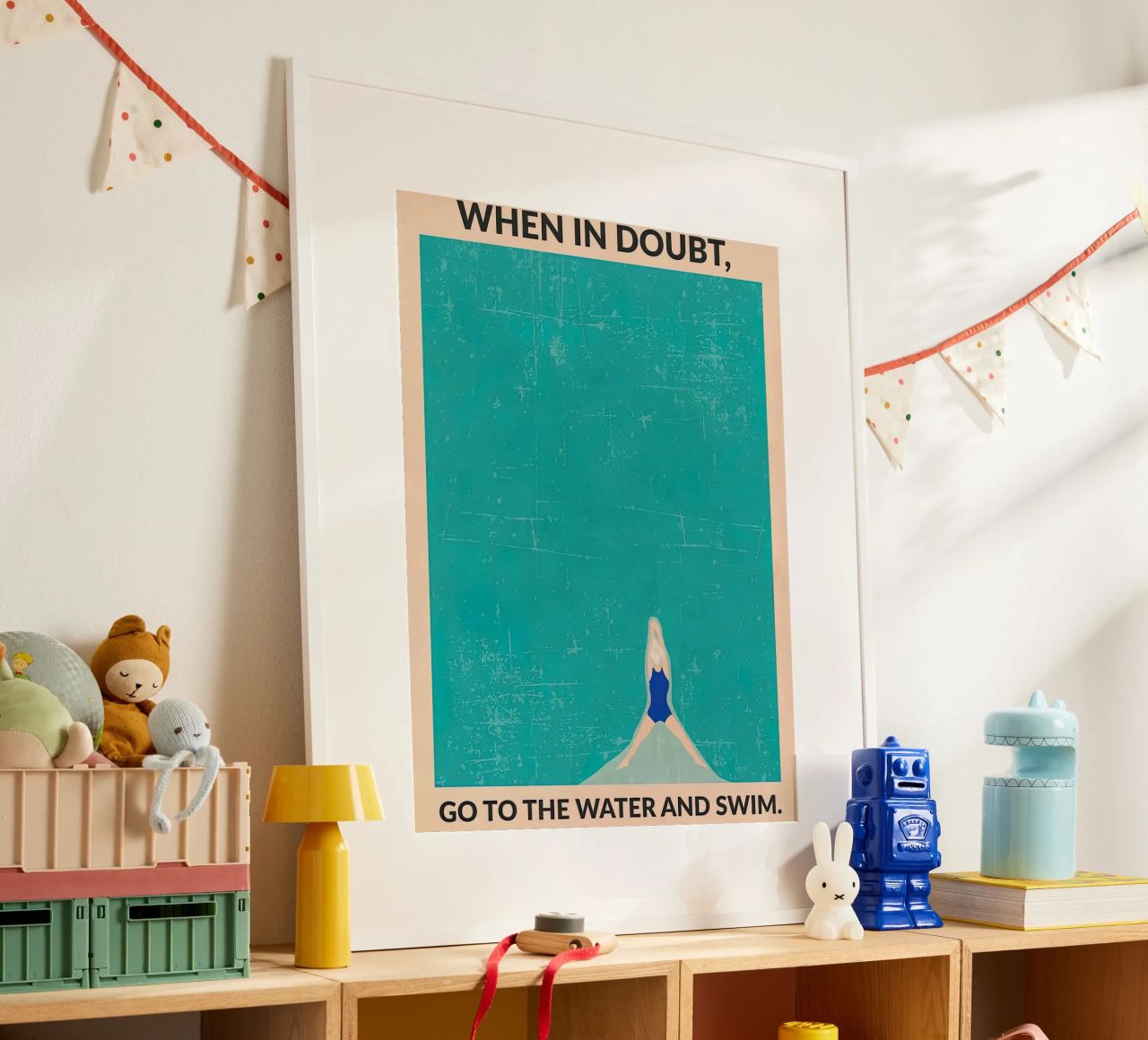 Open Water (Grey) poster by burnet