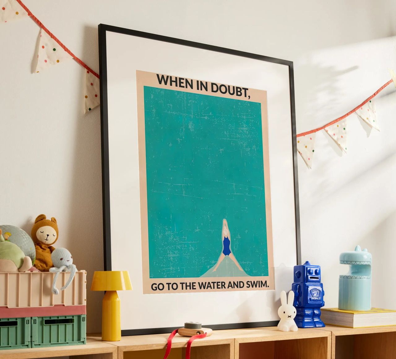 Open Water (Grey) poster by burnet