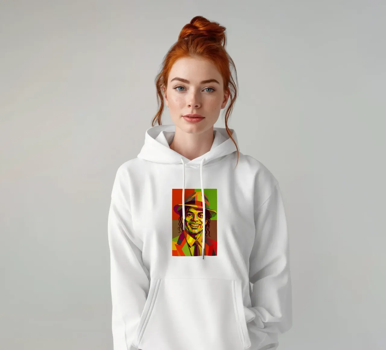 m jackson retro pop art wpap felpa con cappuccio da aiswa