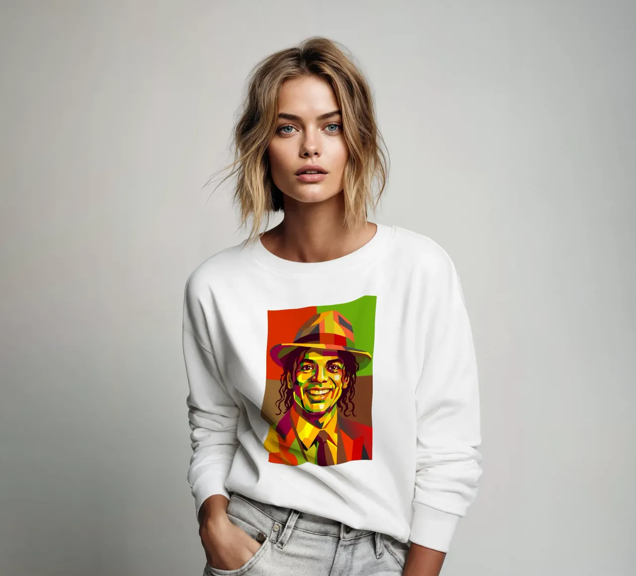 m jackson retro pop art wpap felpa da aiswa