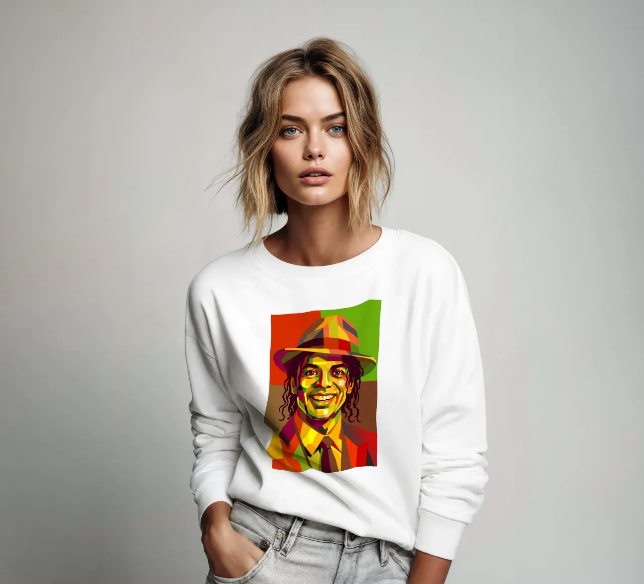 m jackson retro pop art wpap felpa da aiswa