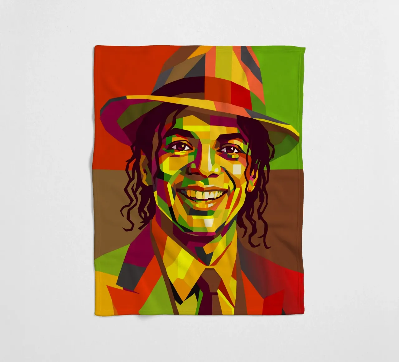 m jackson retro pop art wpap coperta in pile da aiswa