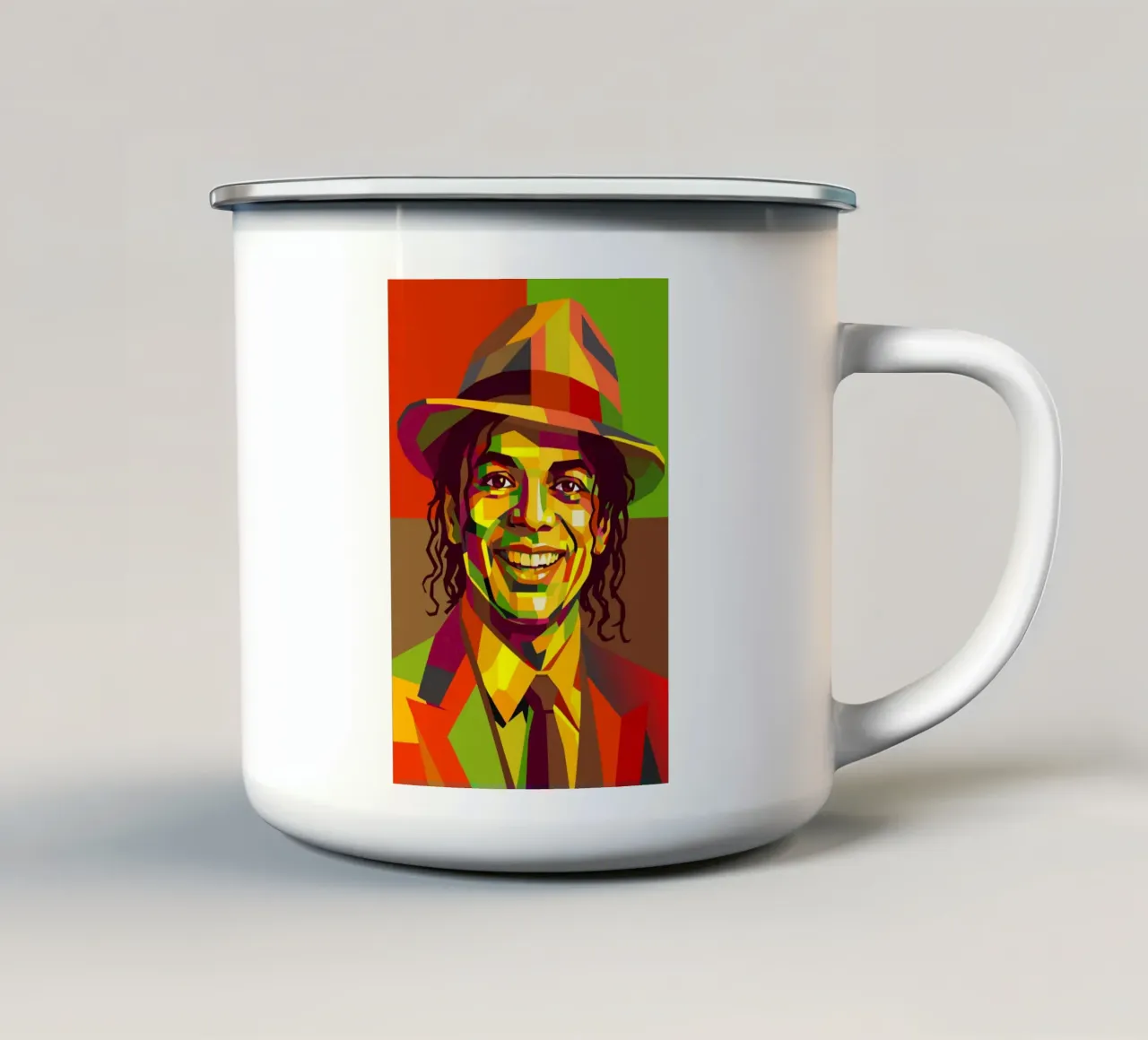 m jackson retro pop art wpap tazza in smalto da aiswa