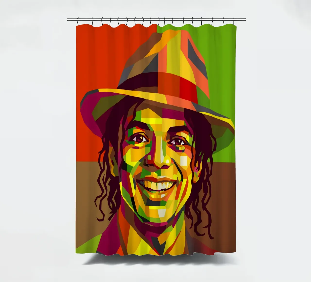 m jackson retro pop art wpap tenda da doccia da aiswa