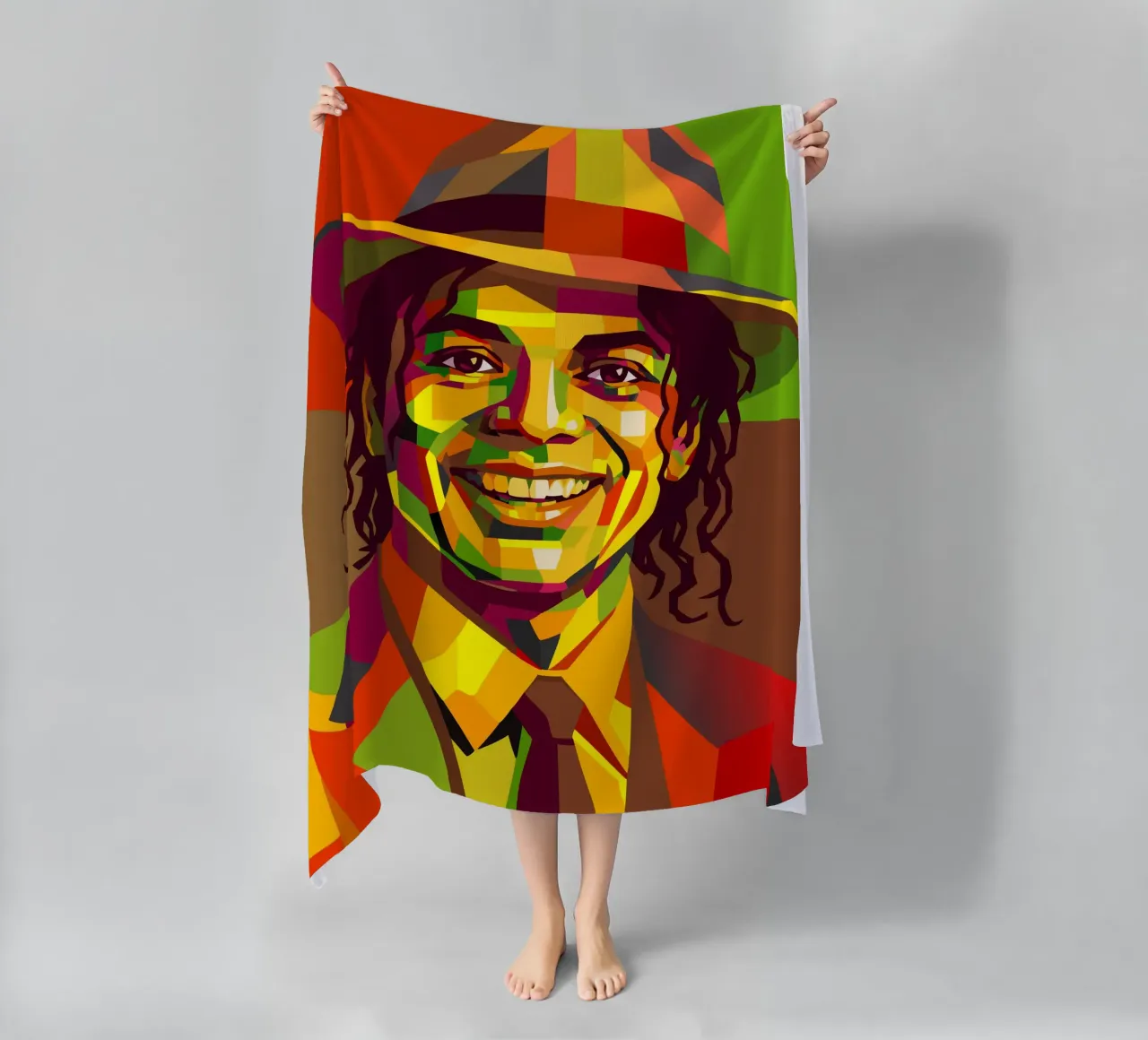 m jackson retro pop art wpap telo mare da aiswa