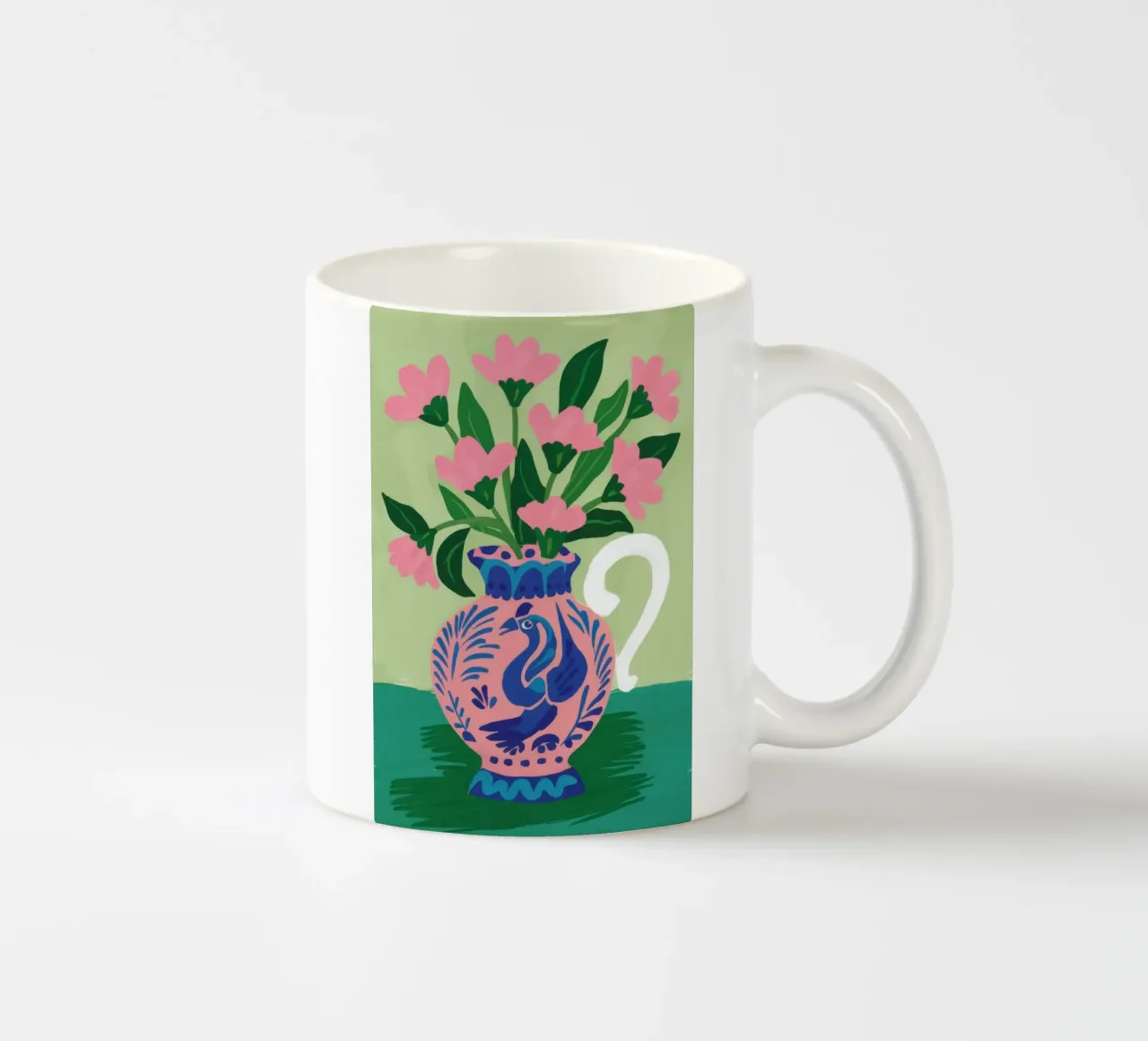 Brocca blu floreale tazza in ceramica da Haven Mirage