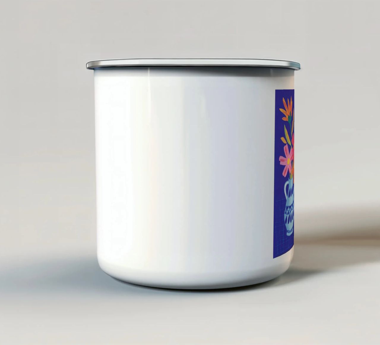 Caffè fumante in fiore tazza in smalto da Haven Mirage