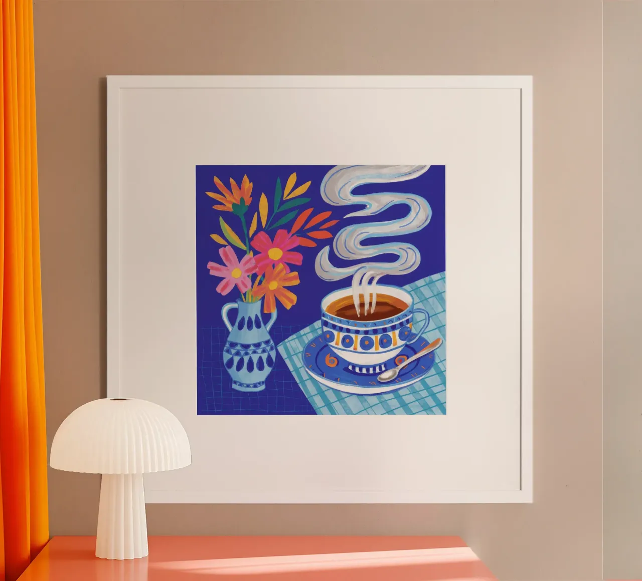 Caffè fumante in fiore carta hahnemühle da Haven Mirage