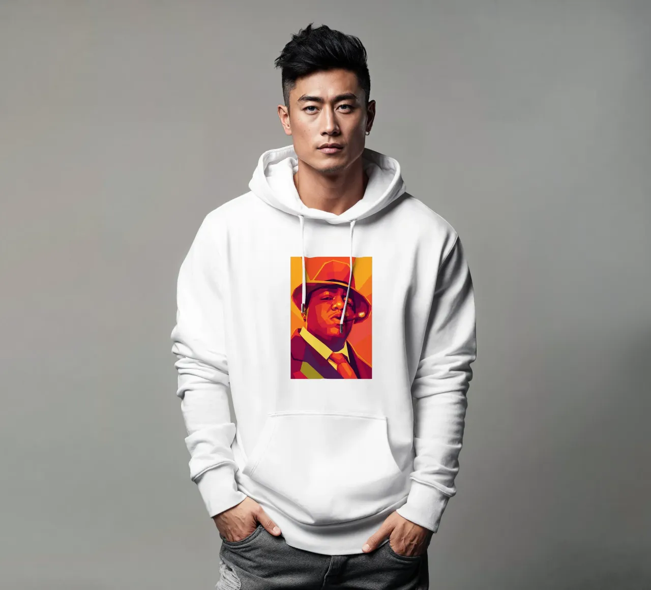 poppa big retro pop art wpap felpa con cappuccio da aiswa