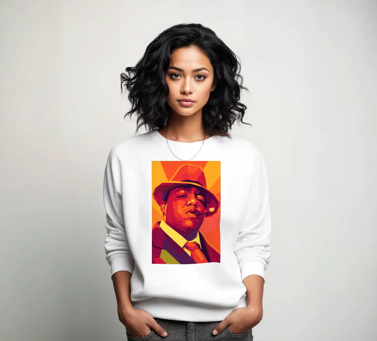 poppa groot retro pop art wpap sweatshirt van aiswa