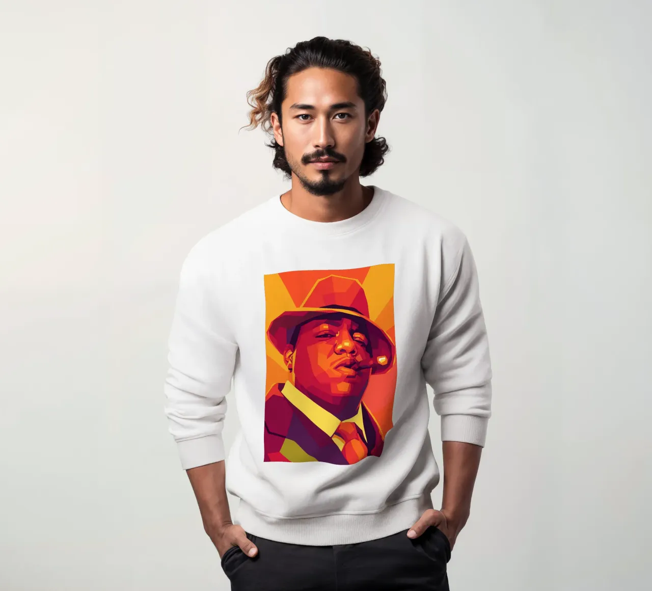 poppa big retro pop art wpap felpa da aiswa