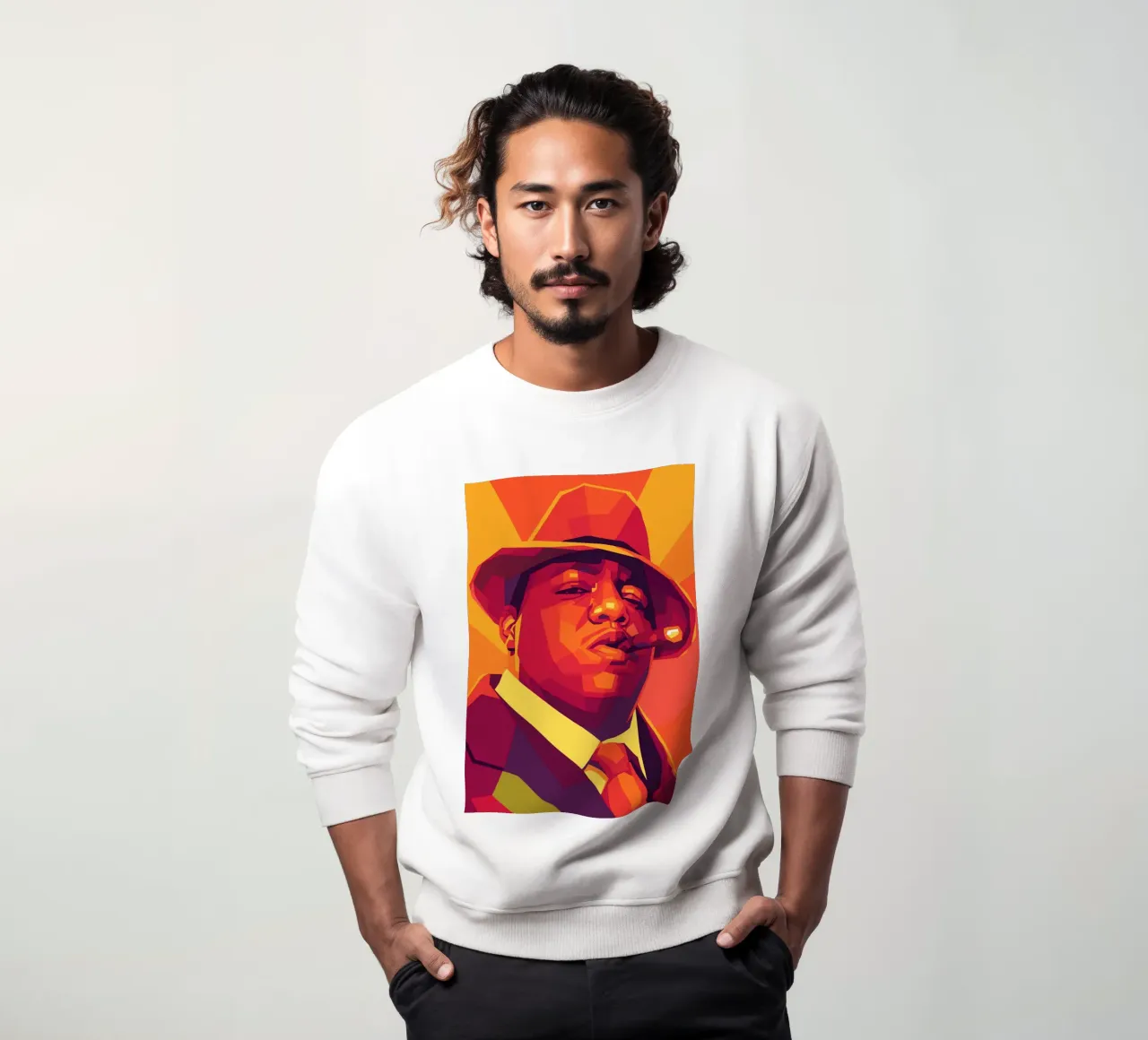 poppa groot retro pop art wpap sweatshirt van aiswa