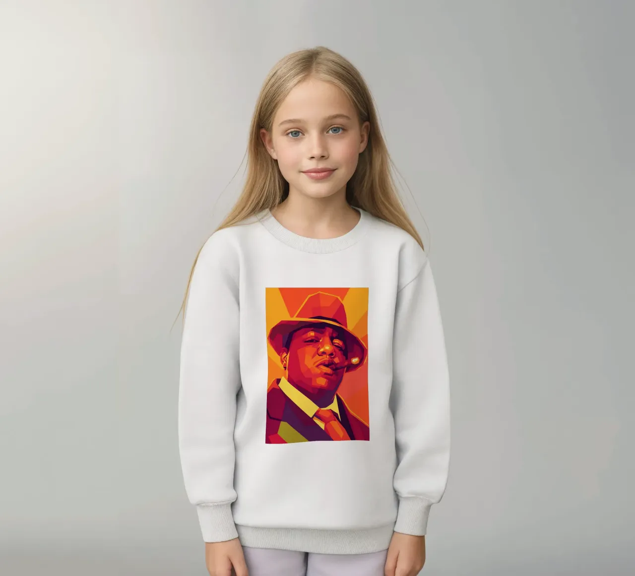 poppa big retro pop art wpap felpa bambino da aiswa
