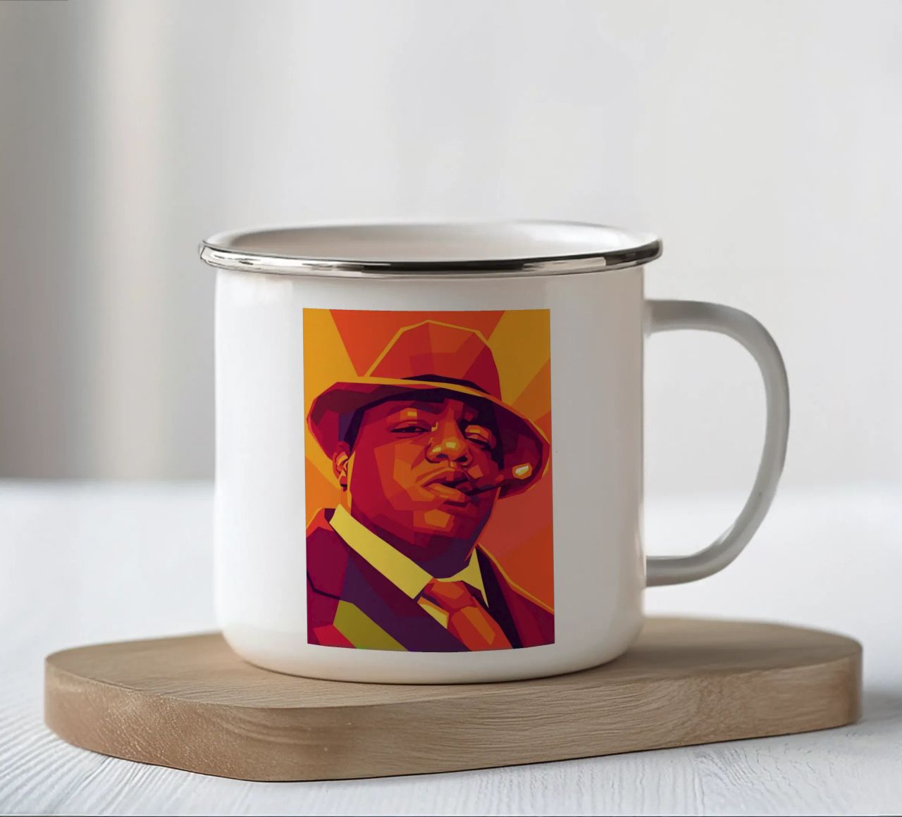 poppa big retro pop art wpap tazza in smalto da aiswa