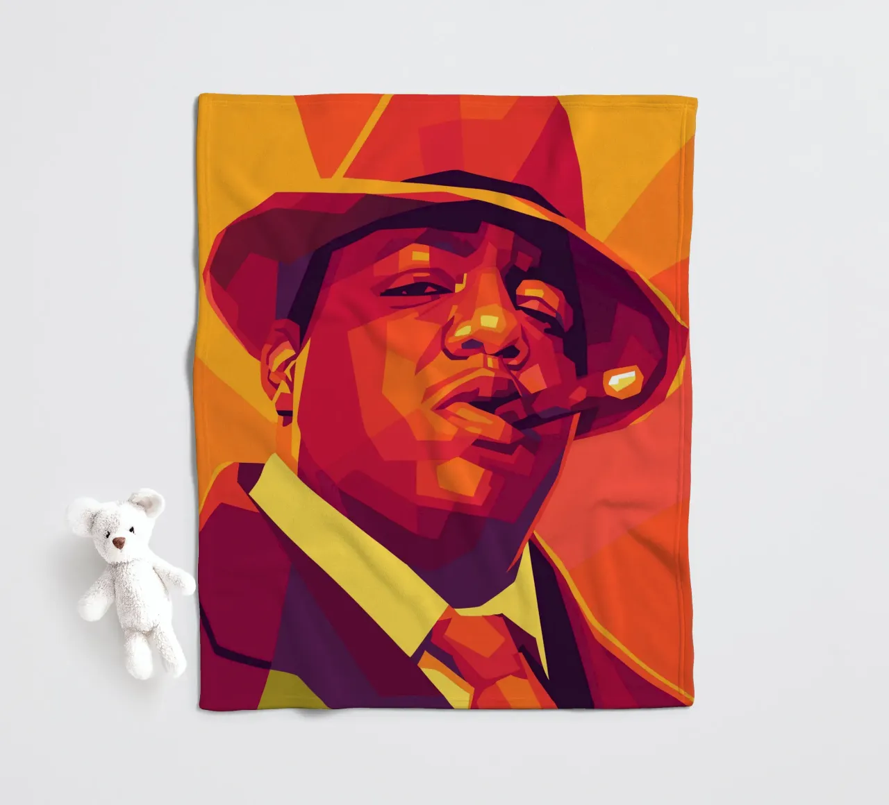 poppa big retro pop art wpap coperta in pile da aiswa