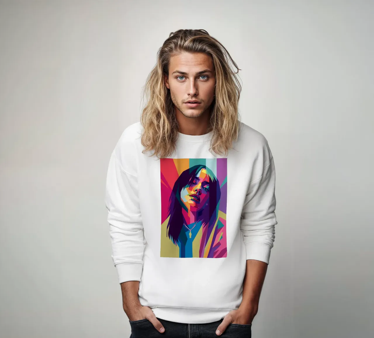 retro pop art wpap felpa da aiswa