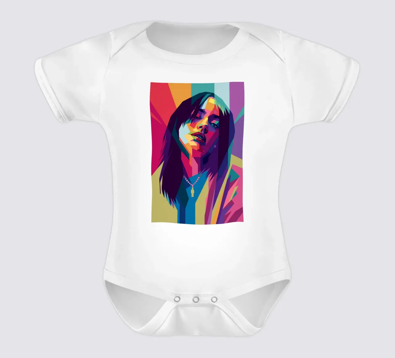 retro pop art wpap body neonato maniche corte da aiswa