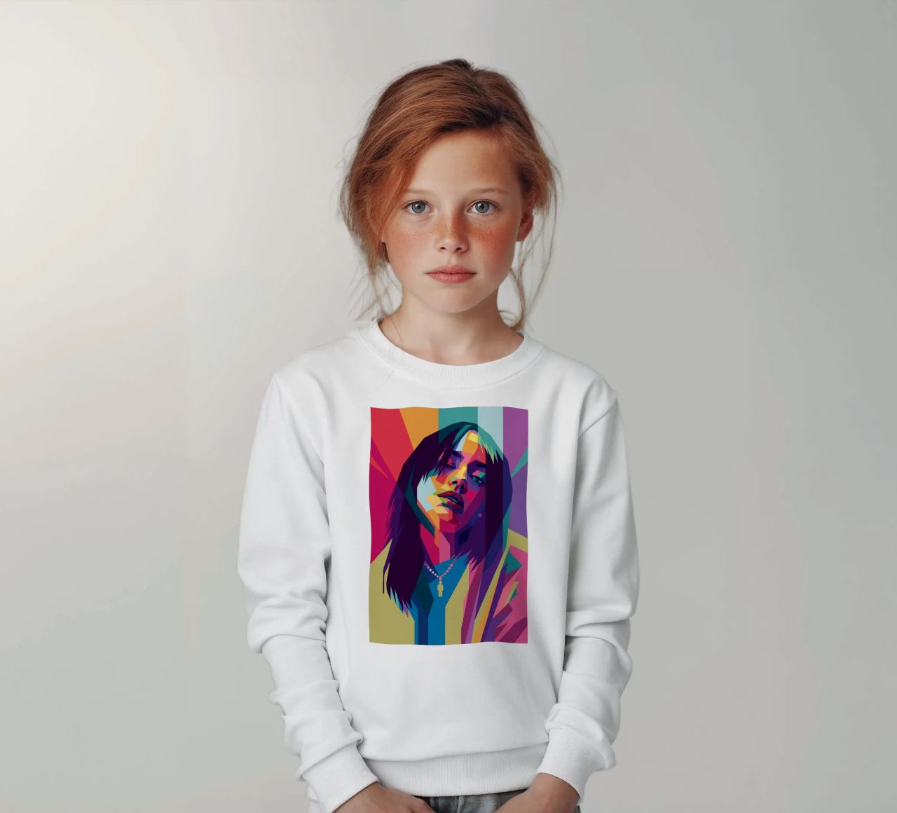 retro pop art wpap felpa bambino da aiswa