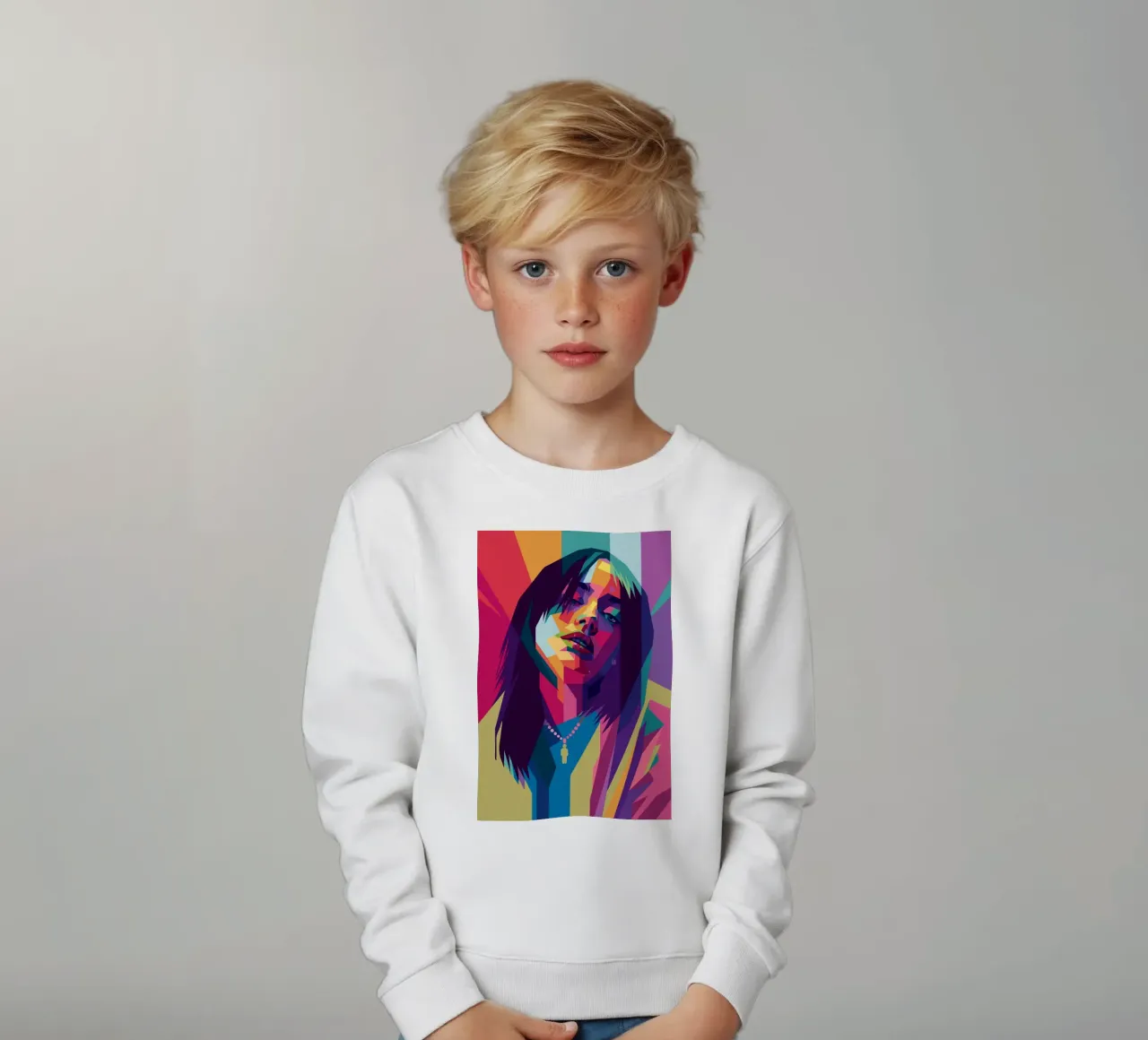 retro pop art wpap kids sweatshirt by aiswa